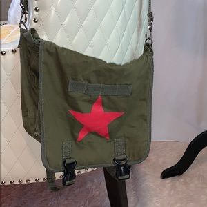 Army Green satchel with red star
